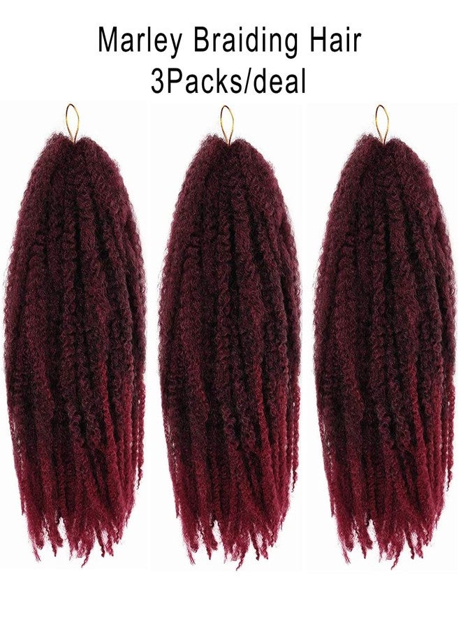 BAISAI 3 Pack Marley Braiding Hair Tbug Marley Twists Hair 18 Inch Long Afro Kinky Marley Hair for Women Twists Crochet Hair(Tbug#) - Image 2